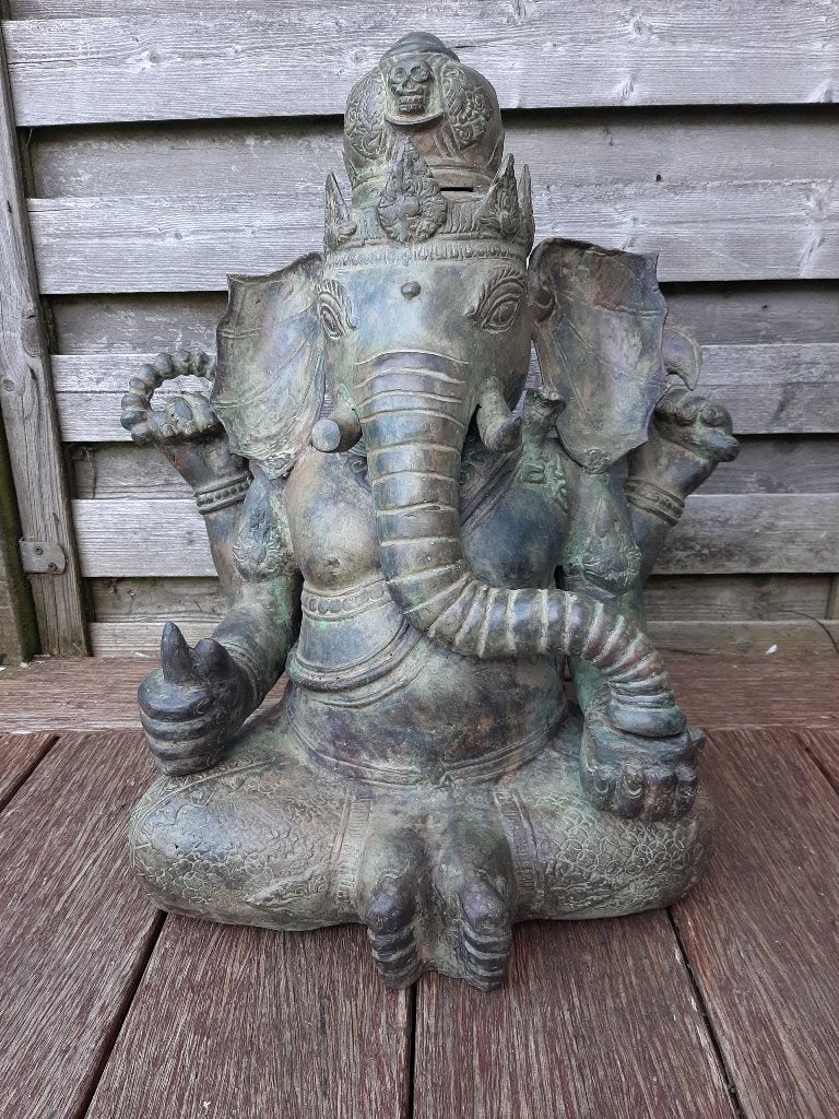 Ganesh-beeld in Balinese stijl/Ganapati/Brons/India/Azië, Ophalen of Verzenden, Nieuw