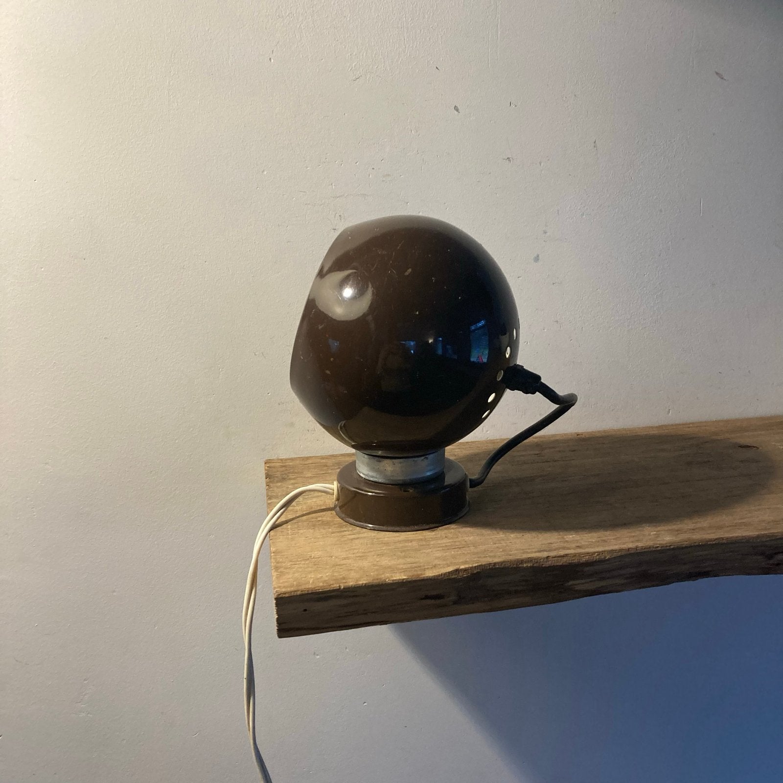 Vintage Eyeball Lamp Jaren '70 - Bruin, Ophalen of Verzenden