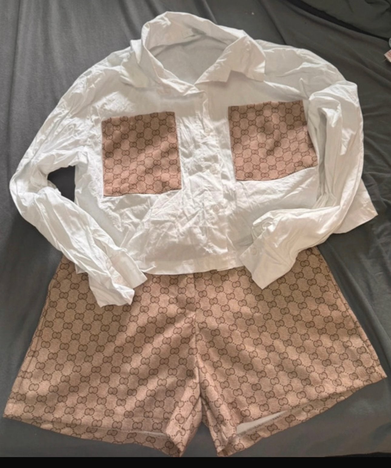 Leuke blouse met broekje, Kleding | Dames, Maat 38/40 (M), Kort, Wit, Ophalen of Verzenden