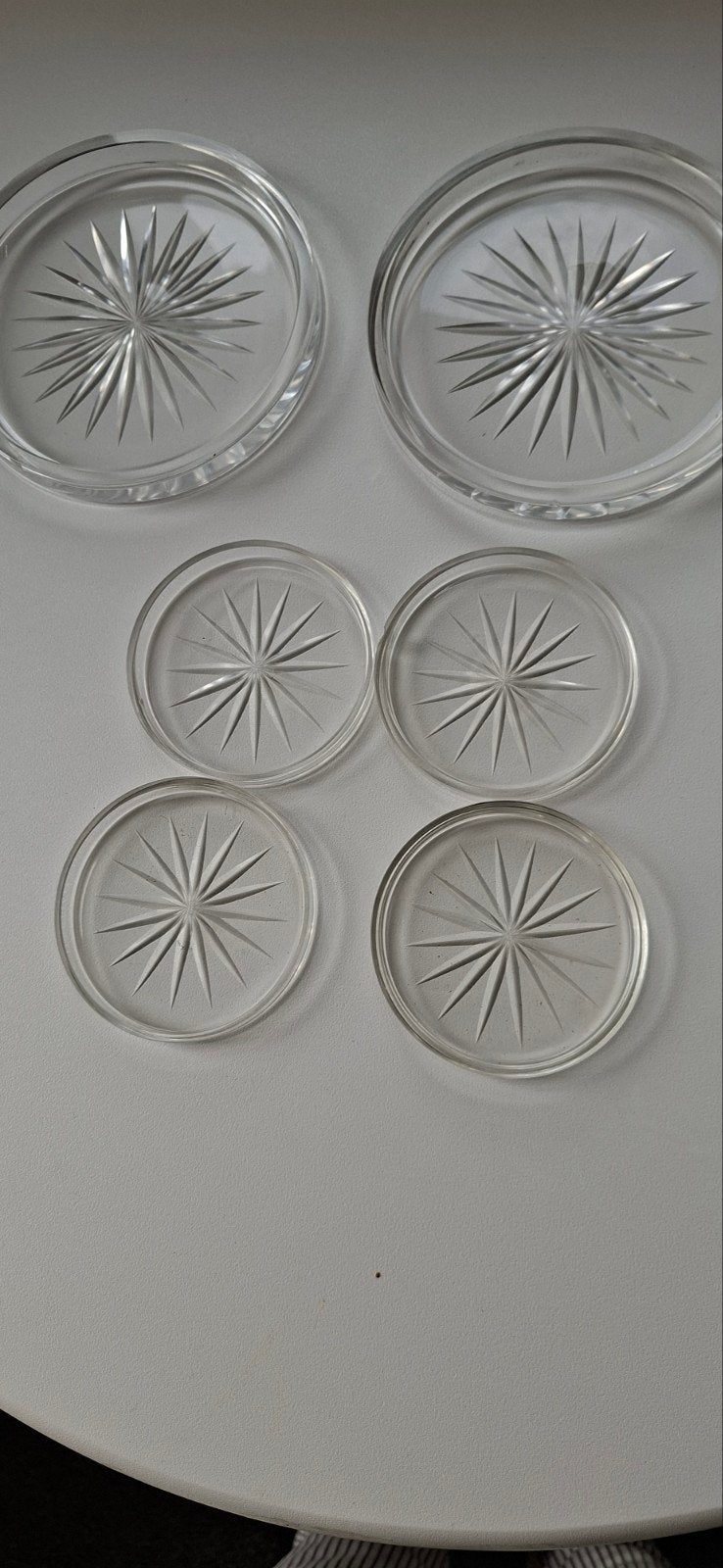 Antieke kristallen onderzetters, set van 8, Antiek en Kunst, Ophalen