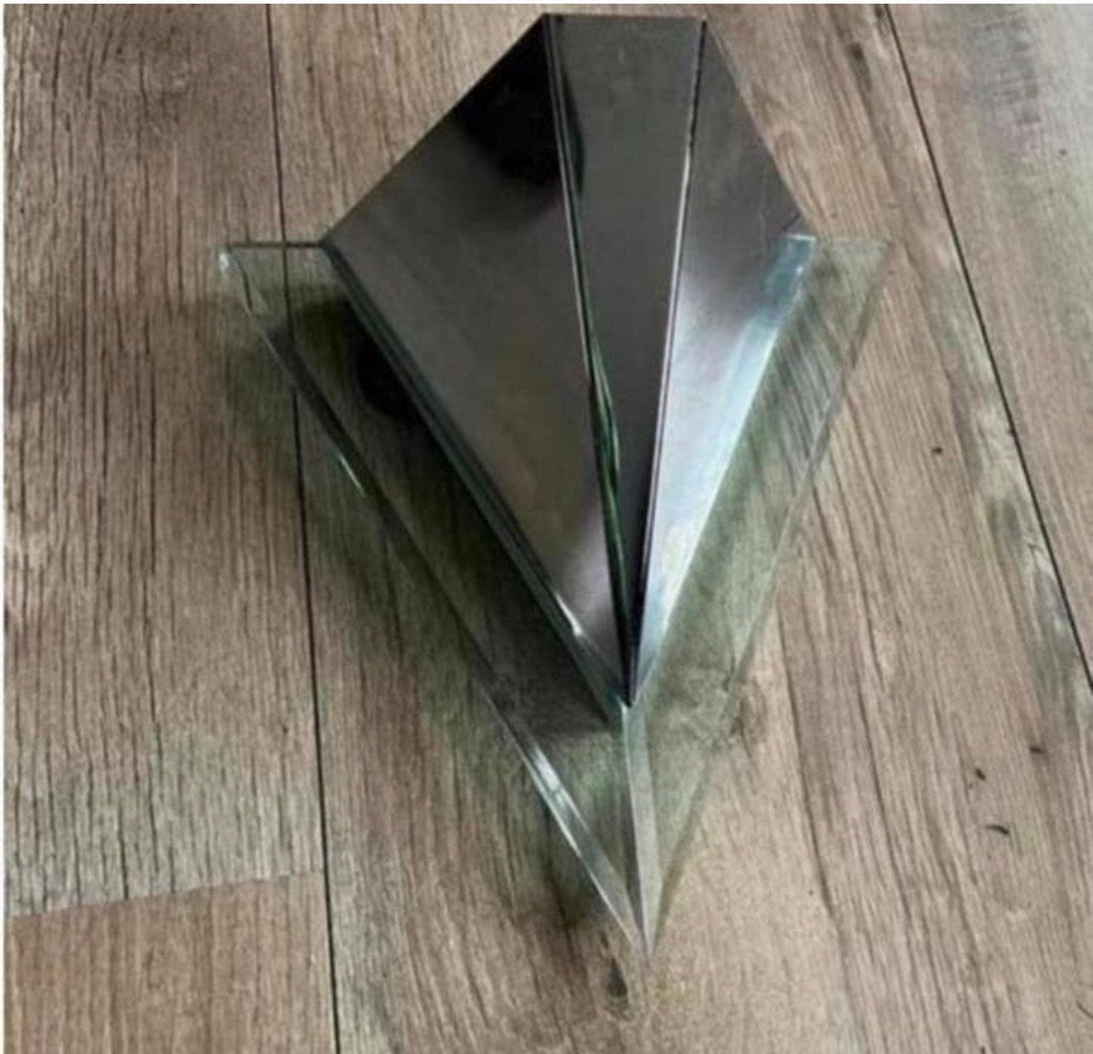 Art deco wandlamp, metaal en plexiglas., Ophalen of Verzenden, Zo goed als nieuw, Metaal