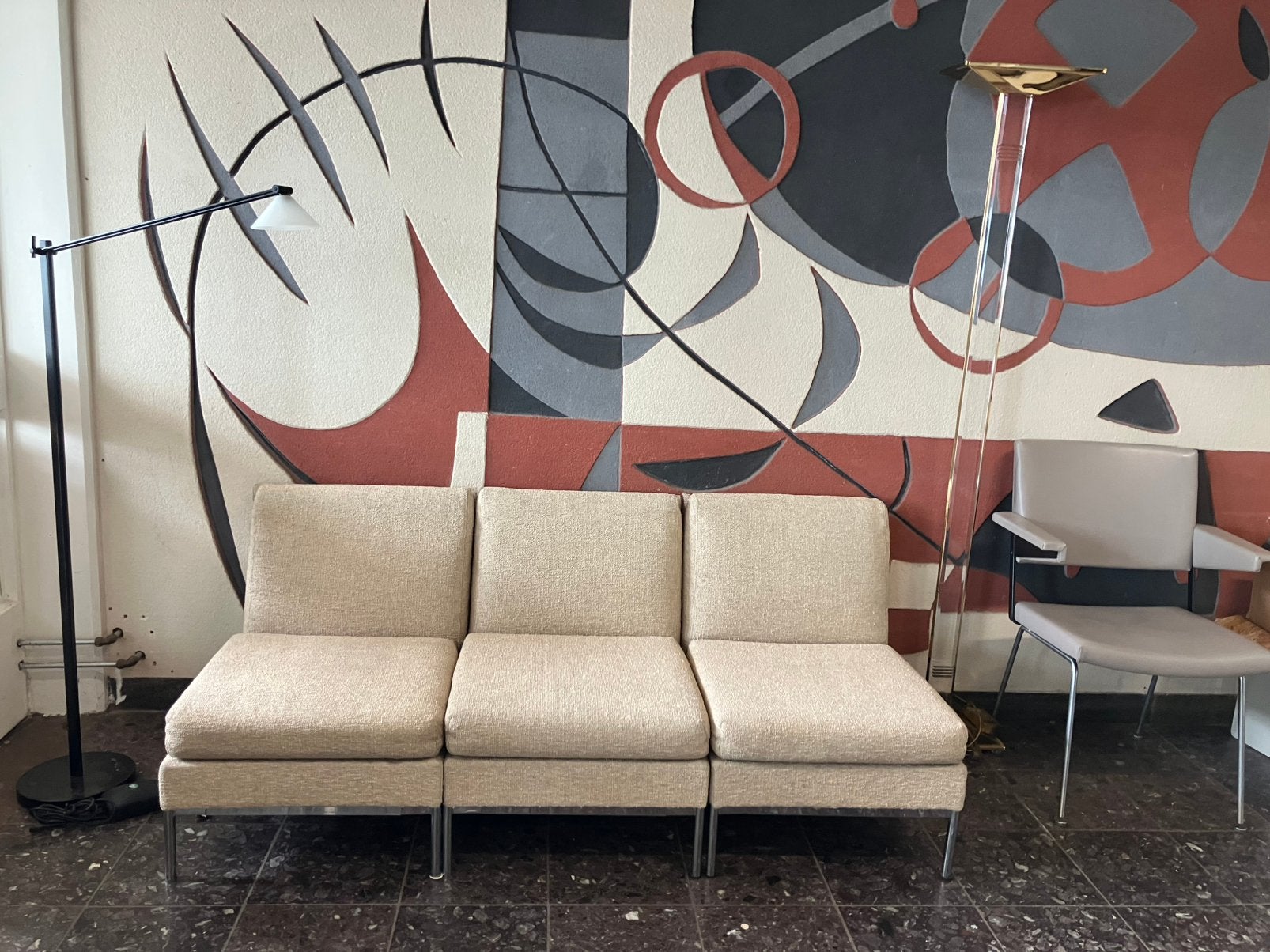 Vintage design bank. 3 elementen. Jaren 60., Huis en Inrichting, Ophalen of Verzenden, Gebruikt