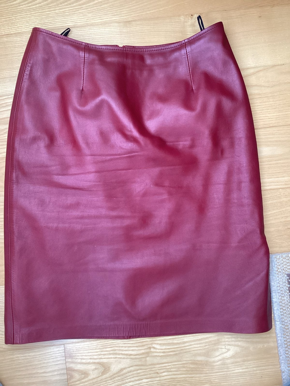 Giorgio Cuirs Leren Rok - Bordeauxrood, Kleding | Dames, Rokken, Maat 38/40 (M), Ophalen of Verzenden, Knielengte, Gedragen