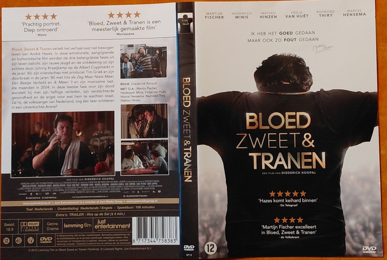 Bloed, Zweet & Tranen DVD - Het leven van André Hazes, Waargebeurd drama, Nederlands, Inclusief doosje, Zo goed als nieuw