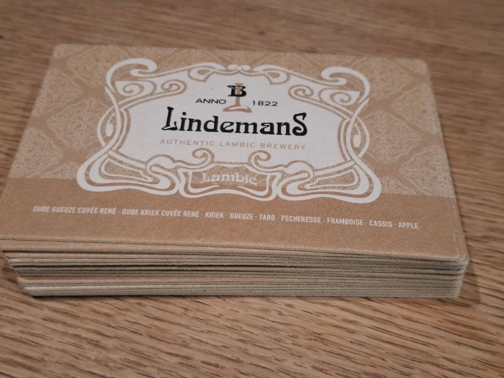 Set van 18 nieuwe Lindemans bier onderzetters - sous-bocks, Ophalen of Verzenden, Nieuw, Viltje(s), Overige merken