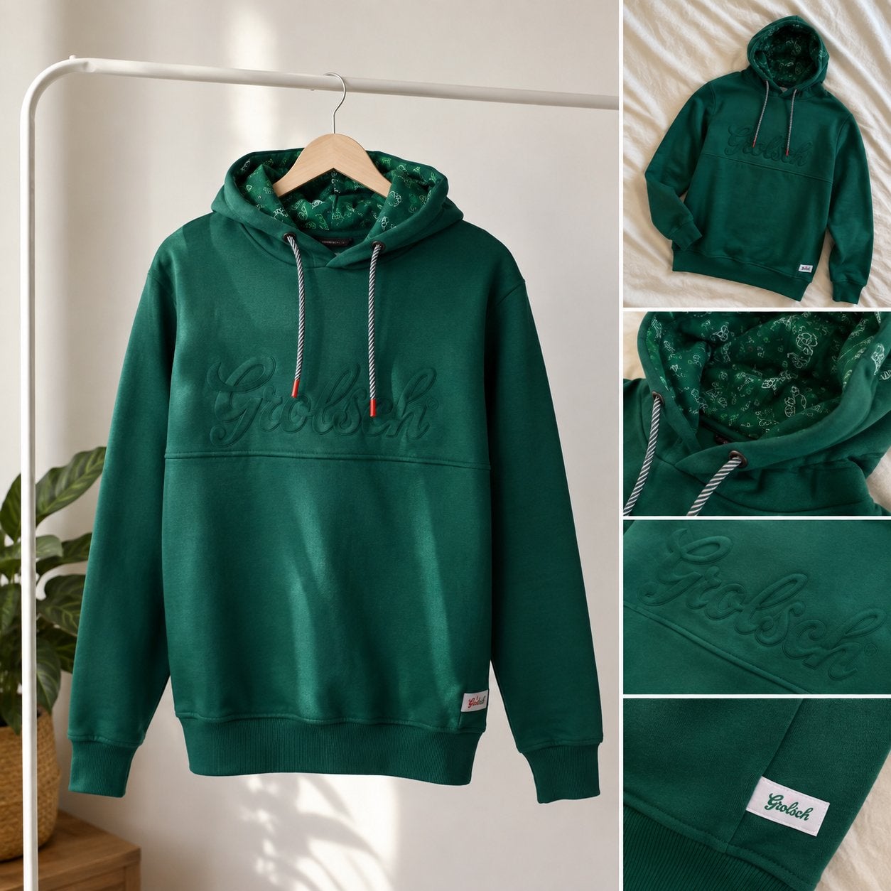 Grolsch Hoodie Groen - Maat M - Unisex, Ophalen of Verzenden, Zo goed als nieuw, Groen