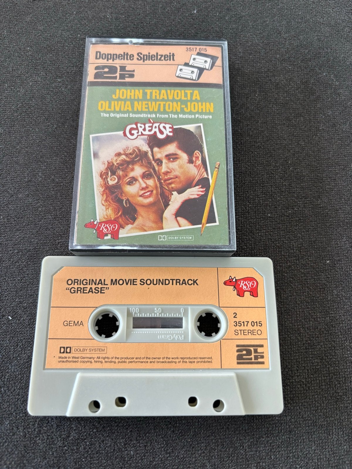 Grease Soundtrack Cassette - John Travolta & Olivia Newton-J, Ophalen of Verzenden, Filmmuziek en Soundtracks, 1 bandje, Voorbespeeld