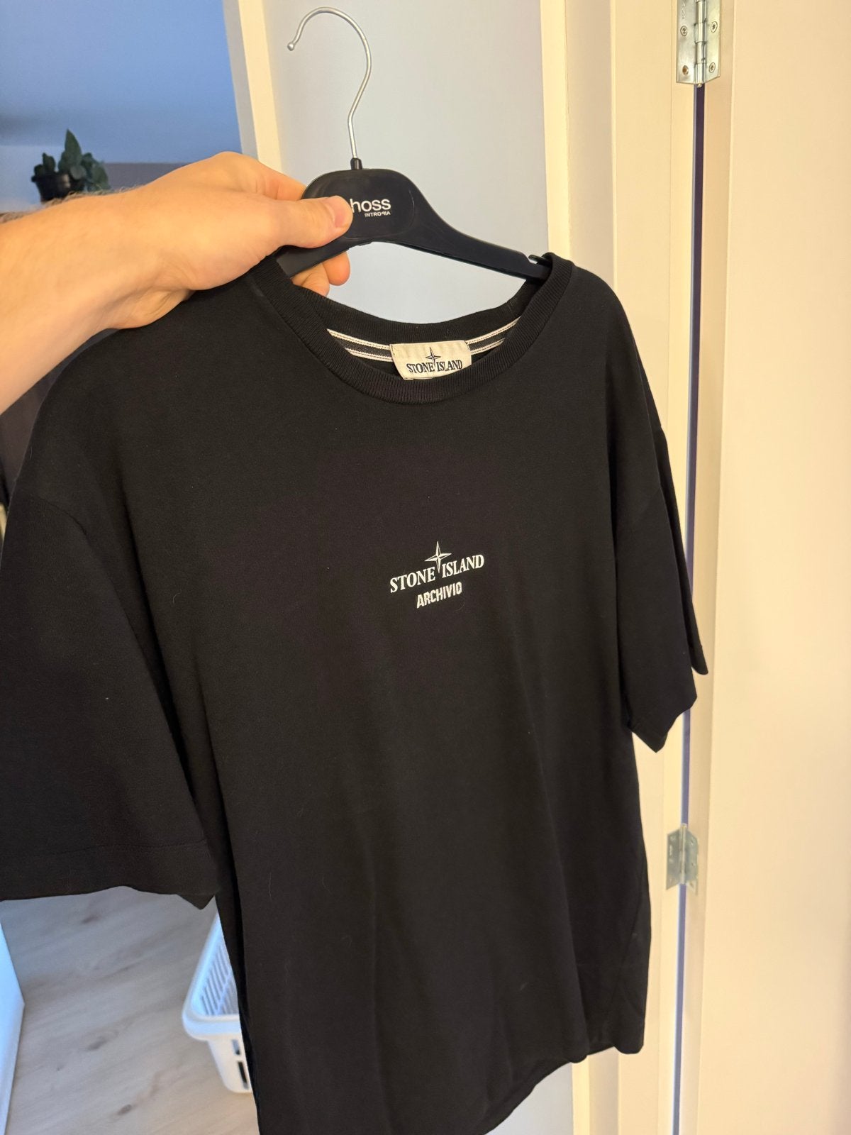 Stone Island Archivo shirt XL, Kleding | Heren, Ophalen of Verzenden, Gedragen, Maat 56/58 (XL), Zwart