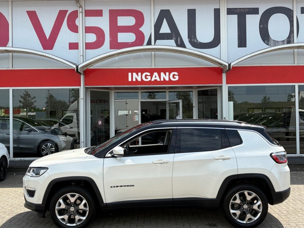 Jeep COMPASS 1.4 M.AIR LTD 4X4 AUT. NAVI CAMERA CRUISE AIRCO, Automaat, Gebruikt, 4 cilinders, Met garantie (alle)