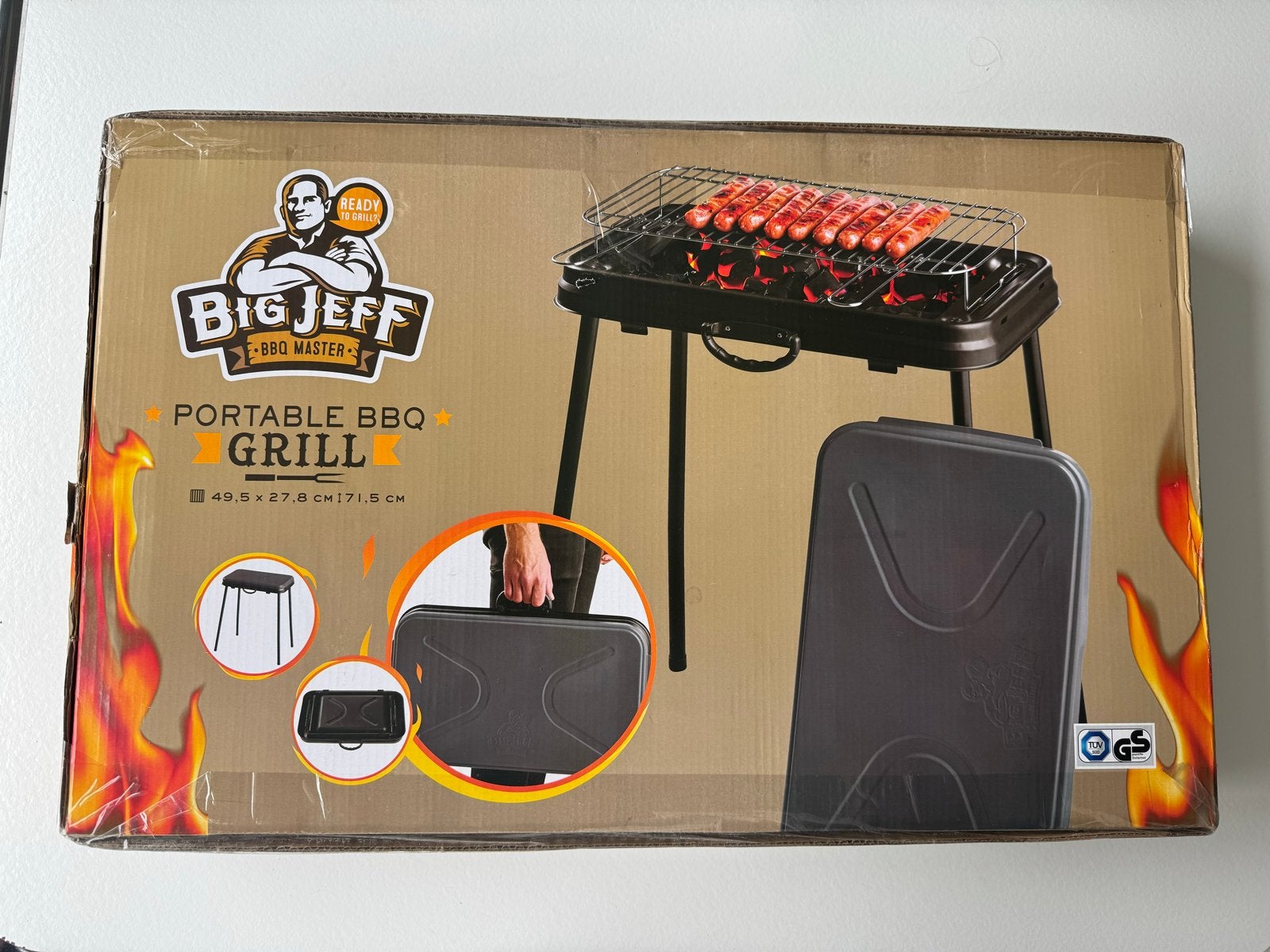 Big Jeff Draagbare BBQ Grill - Compact en Handig, Ophalen, Nieuw