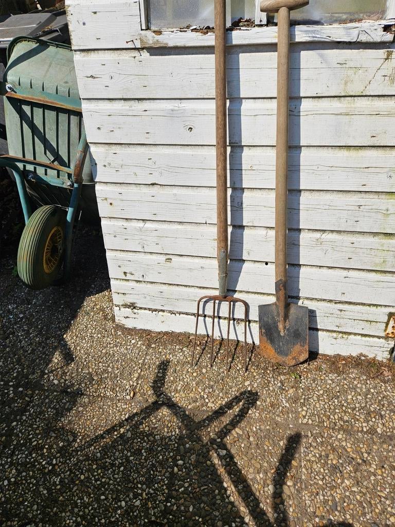 Goede gebruikte steekschop en een greep, Tuin en Terras, Ophalen of Verzenden, Gebruikt