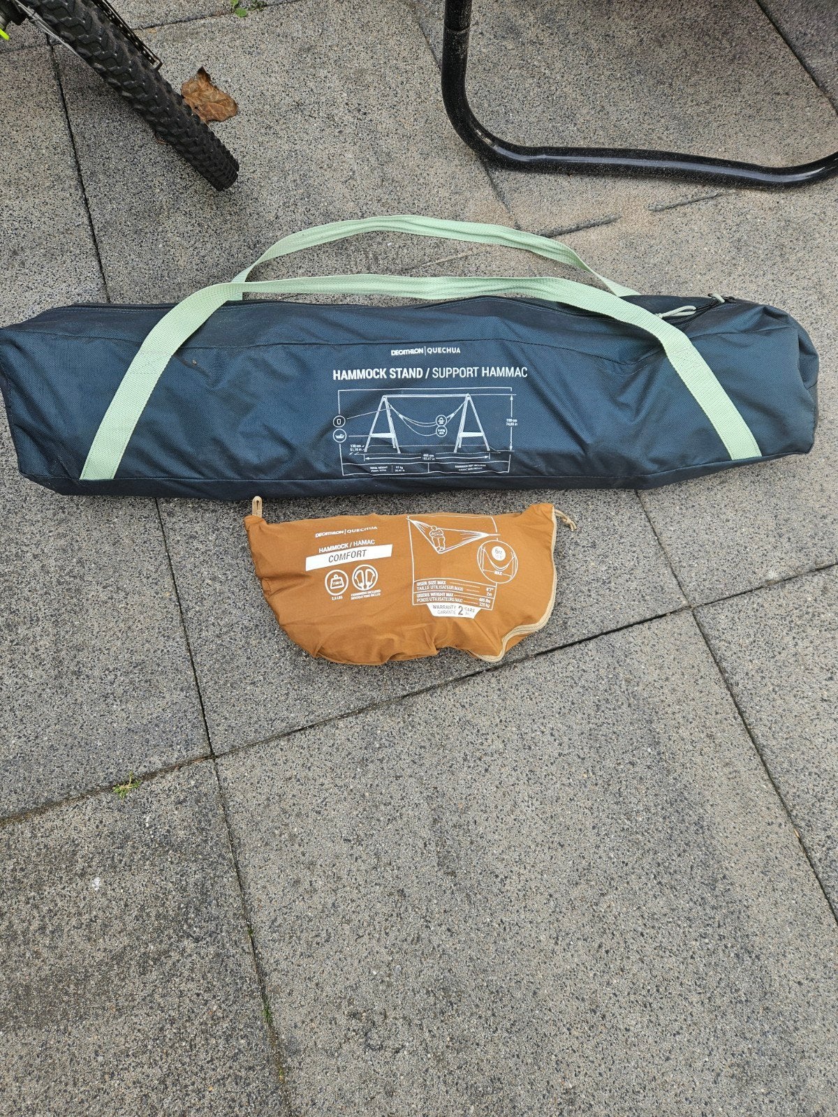 Quechua hangmat met standaard - Comfortabel en draagbaar, Nieuw, Ophalen of Verzenden, Binnen, Meerpersoons
