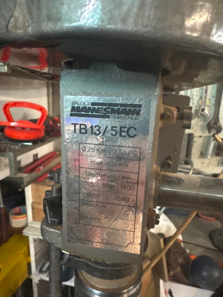 Bruder Mannesmann Kolomboormachine TB 13/5EC, Gebruikt, Variabele snelheid, Ophalen of Verzenden, Minder dan 400 watt