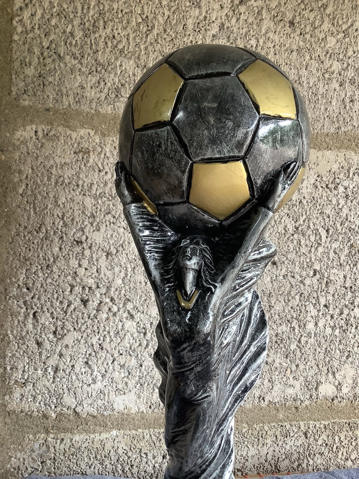 Wk Voetbal Trofee, er kan een eigen plaatje op worden gezet, Ophalen of Verzenden, Gebruikt, Overige sporten, Beeldje of Poppetje