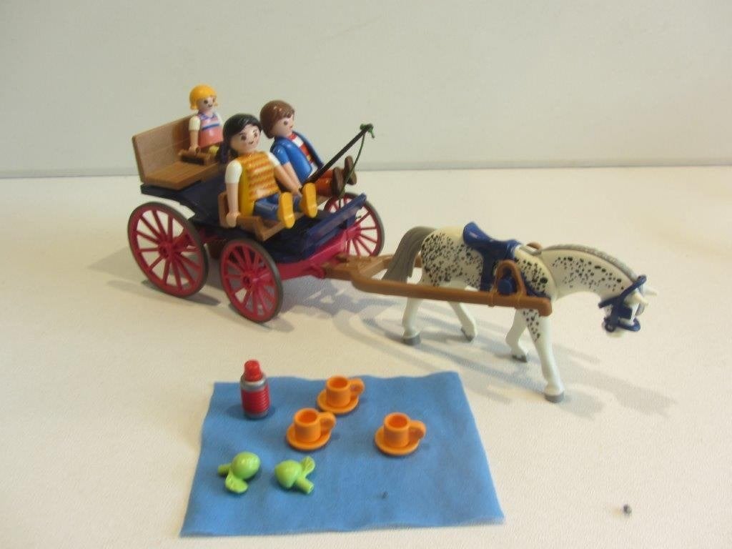 Playmobil Paardenkoets met familie – 5226, Ophalen of Verzenden, Gebruikt, Losse onderdelen