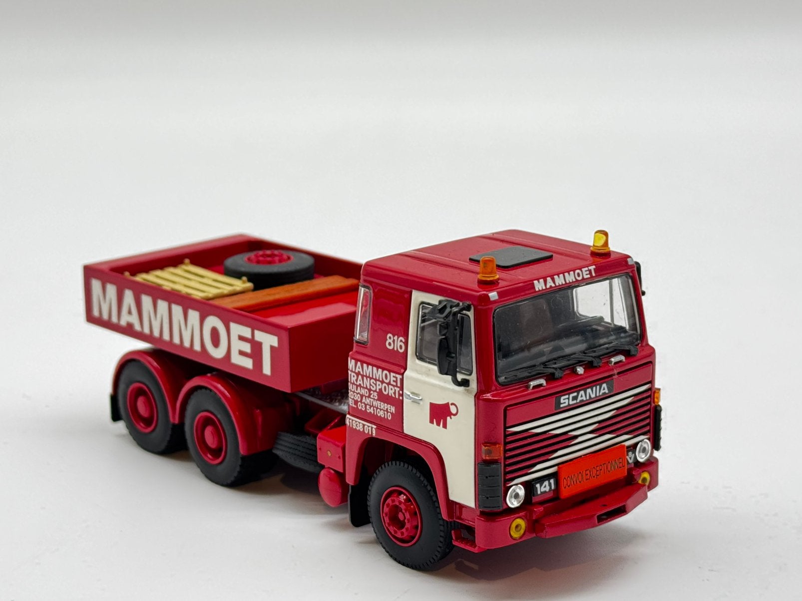 WSI SCANIA 141 + ballastbak + lading MAMMOET