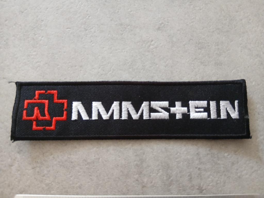 Rammstein leuke logo patch strip 8 -- 15.5 x 4 cm, Verzenden, Nieuw, Kleding