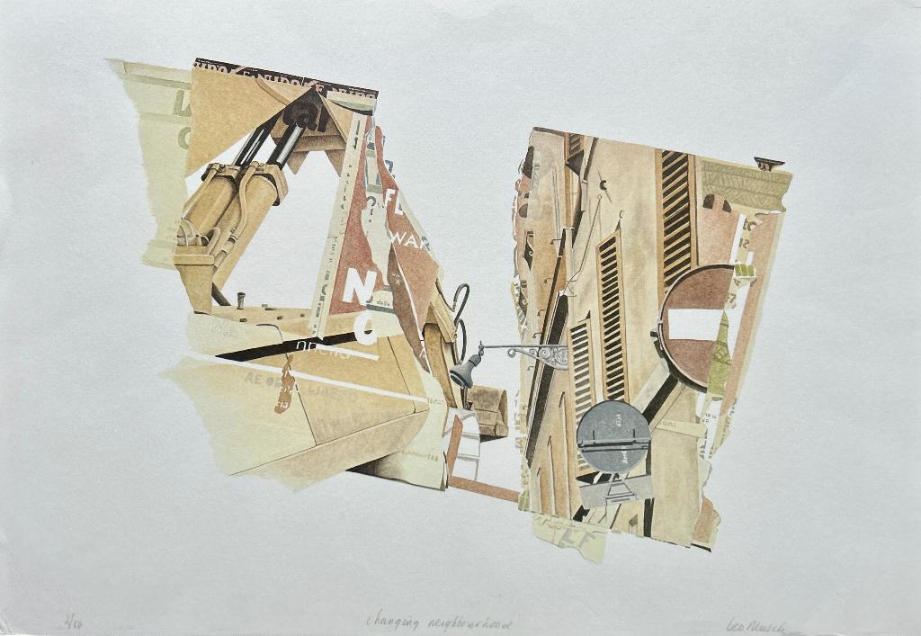 Zeefdruk Leo Musch - Changing neighbourhood, Verzenden
