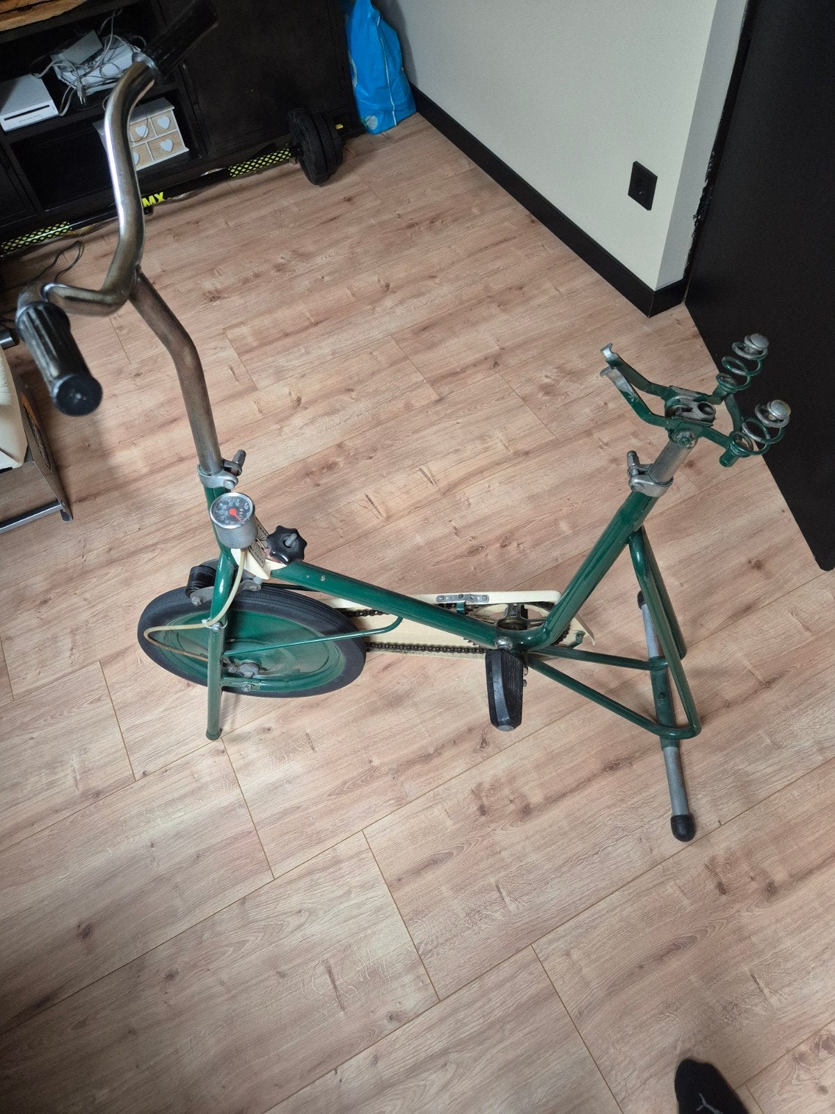 Vintage Hometrainer - Groen Metaal, Ophalen, Gebruikt, Metaal, Benen