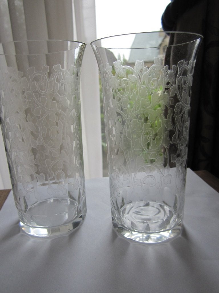 Drie antieke Baccarat cristal orangeade glazen -, Antiek en Kunst, Verzenden