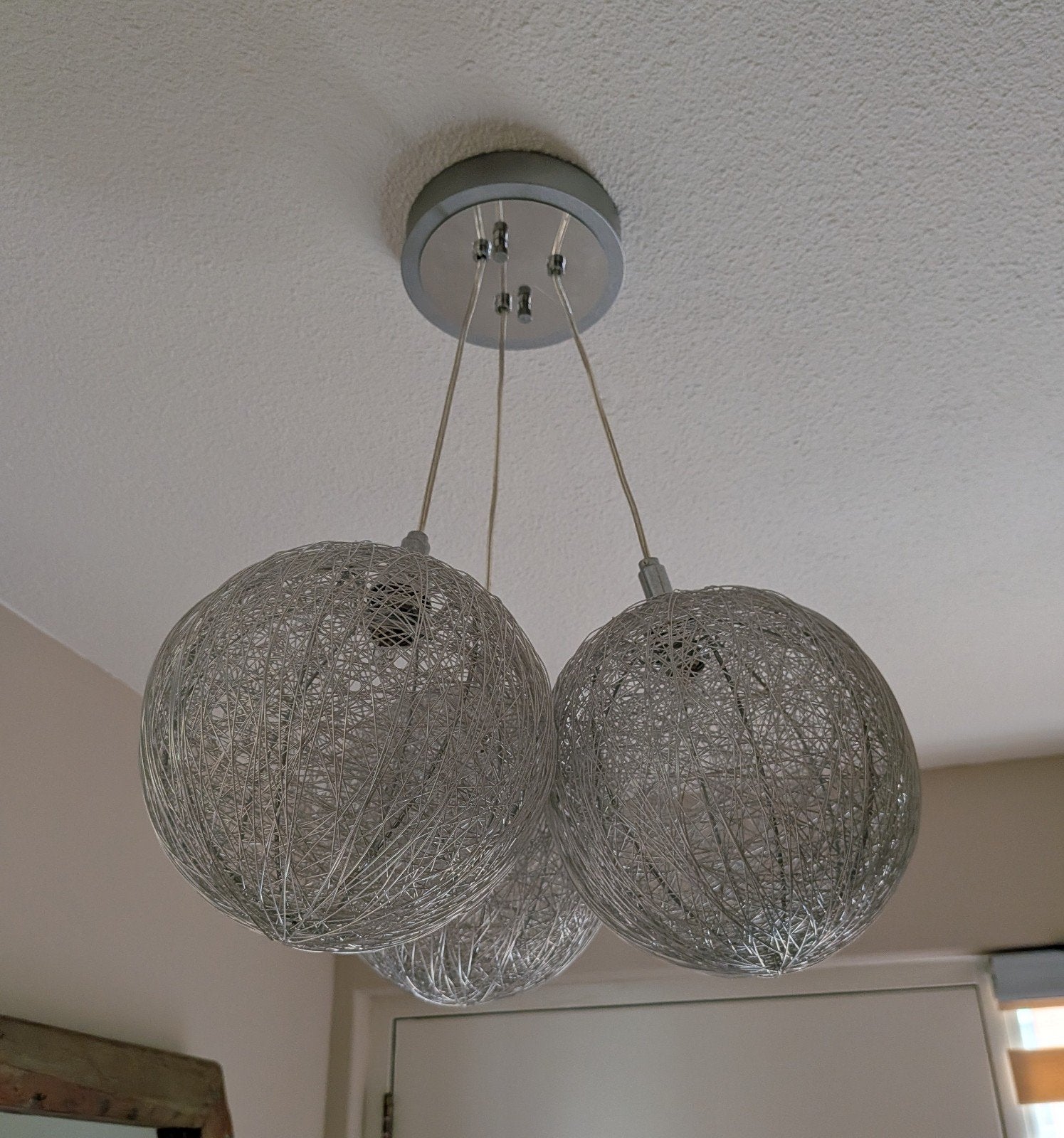 Stijlvolle plafondlamp, Ophalen of Verzenden, Gebruikt, Metaal