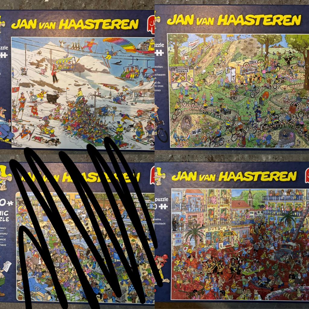 Jan van Haasteren puzzels 1000 stukjes, Ophalen of Verzenden, 500 t/m 1500 stukjes, Zo goed als nieuw, Legpuzzel