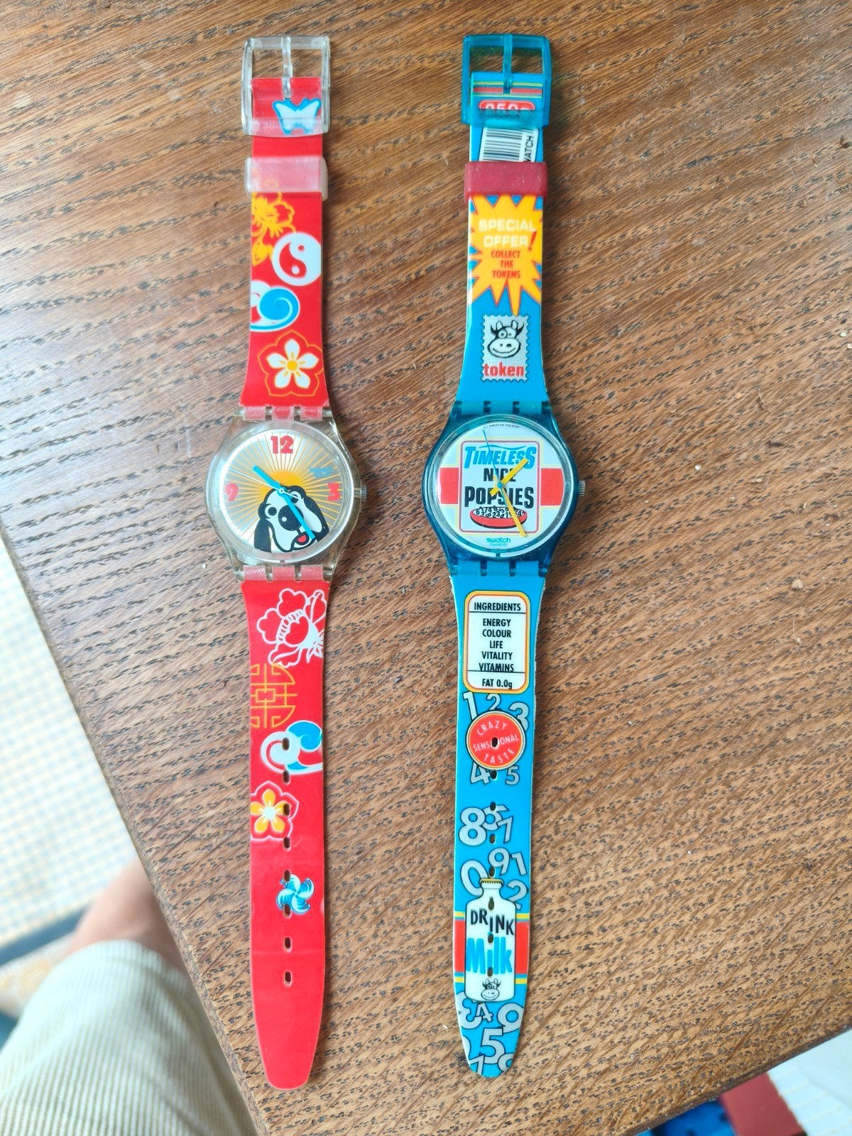vintage swatch horloge, Ophalen of Verzenden, Gebruikt, Blauw, Jongen of Meisje