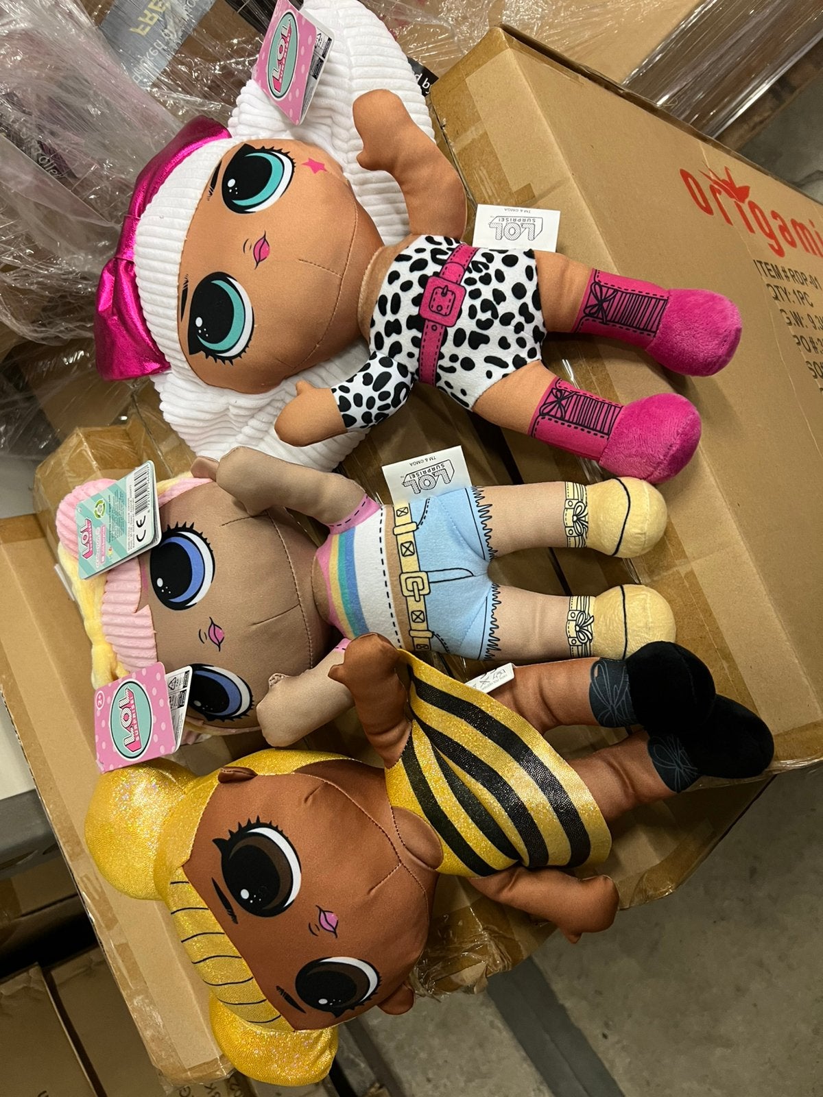 Partij lol pluche / knuffels nieuw.  37 cm.  32 st 100 euro, Nieuw, M, Ophalen of Verzenden, Middelgroot (20 tot 80 cm)