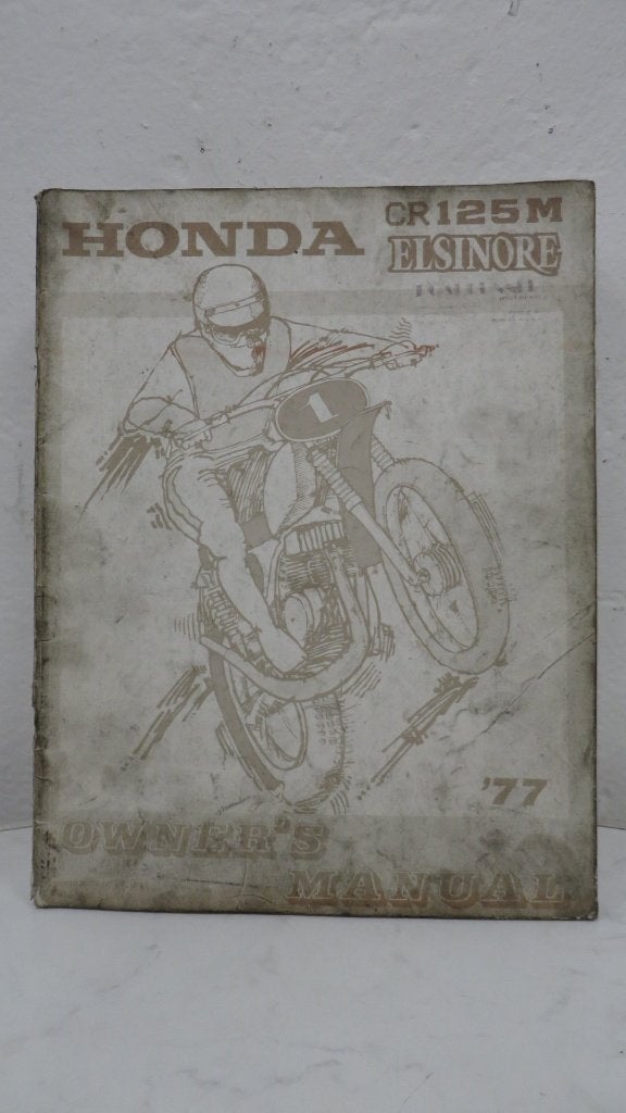 Honda CR125M Elsinore Owner's Manual '77 - Werkplaatsboek, Motoren, Ophalen of Verzenden, Honda