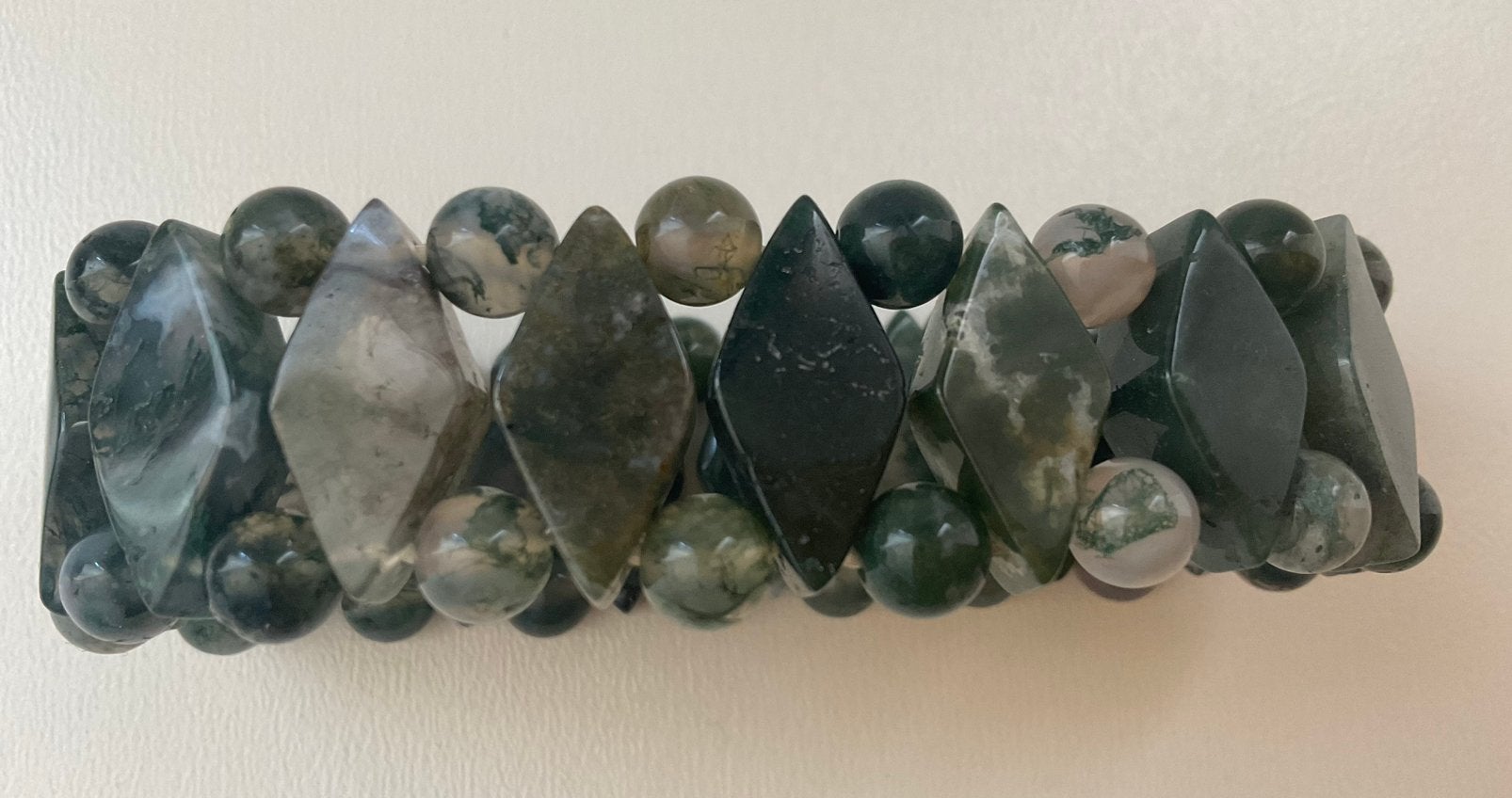 Mosagaat armband, Overige materialen, Nieuw, Ophalen of Verzenden, Met edelsteen