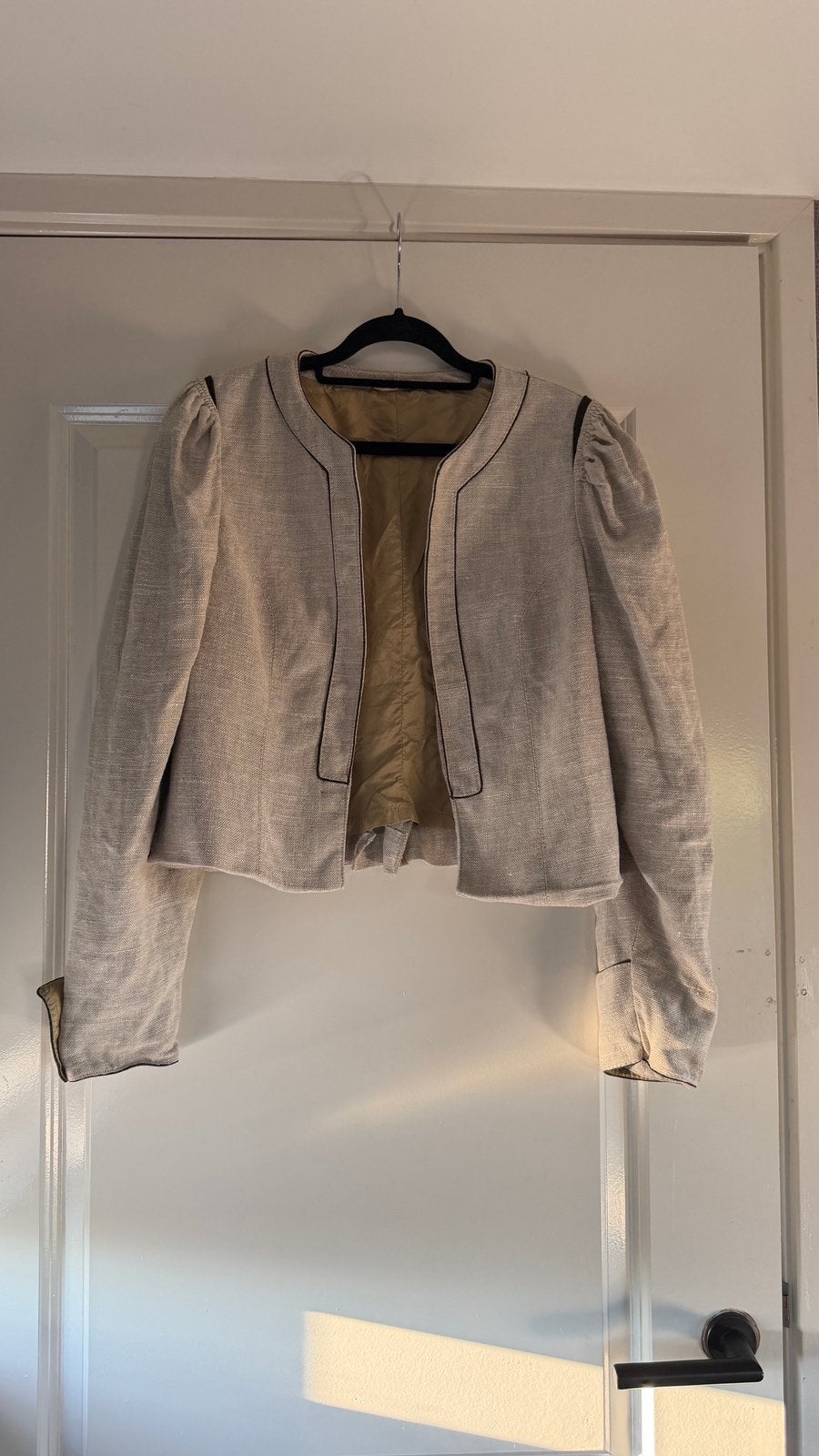 Vintage Perma Lodenmode Trachten /Oostenrijks jasje Maat 42, Beige, Maat 42/44 (L), Ophalen of Verzenden, Jasje