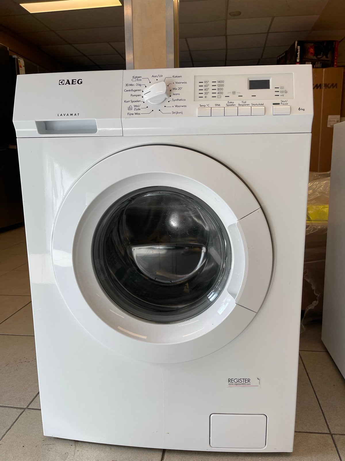AEG Lavamat Wasmachine 6kg - Voorlader, Gebruikt, Ophalen of Verzenden, Voorlader, Kort programma