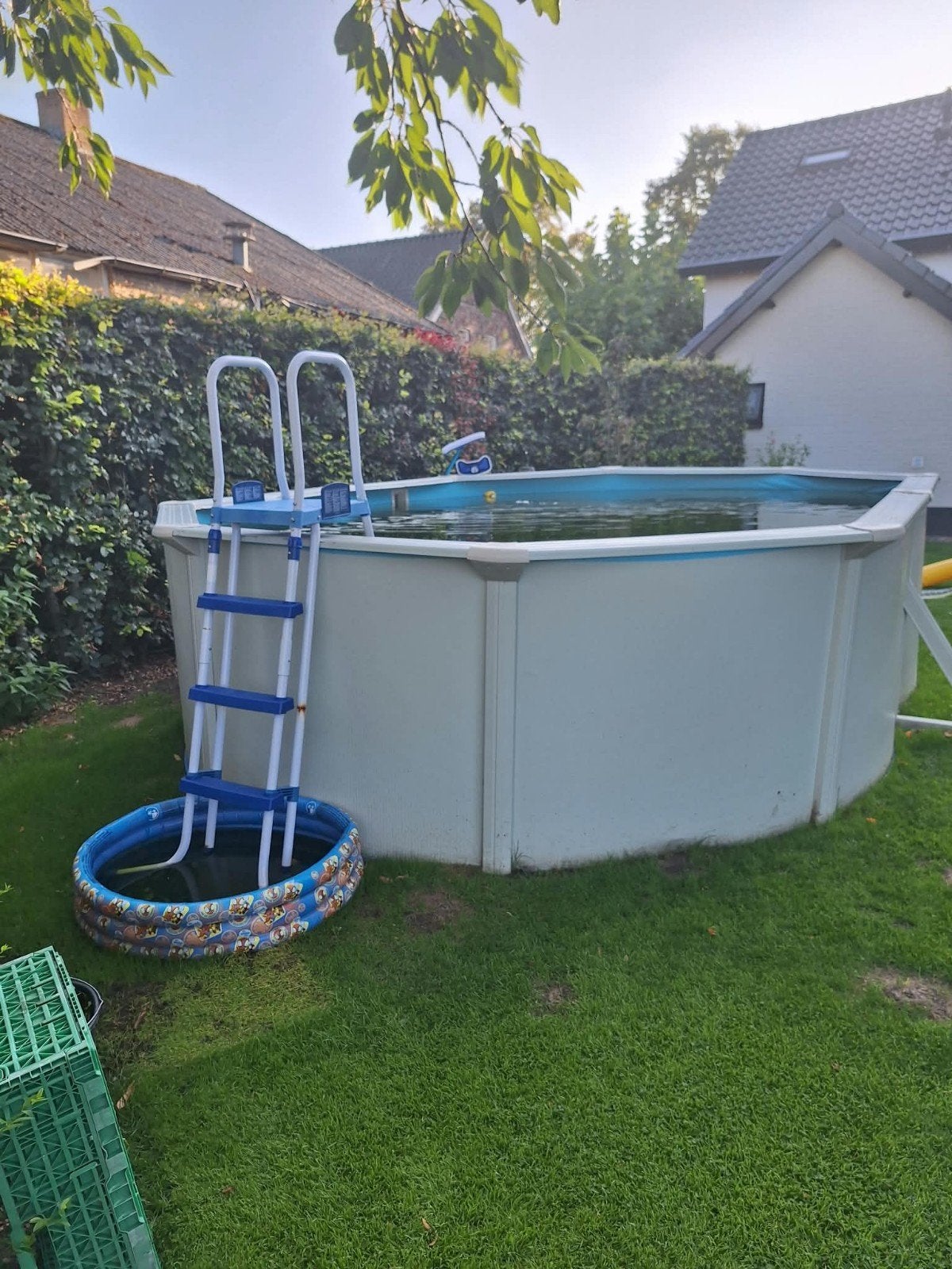 Stalen Zwembad - Compleet met Ladder en Pomp, Ophalen, Gebruikt, 80 tot 120 cm, 300 cm of meer