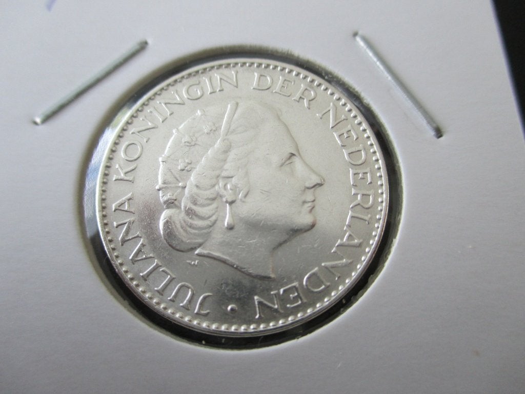 Gulden 1964, 1 gulden, Koningin Juliana, Zilver, Ophalen of Verzenden