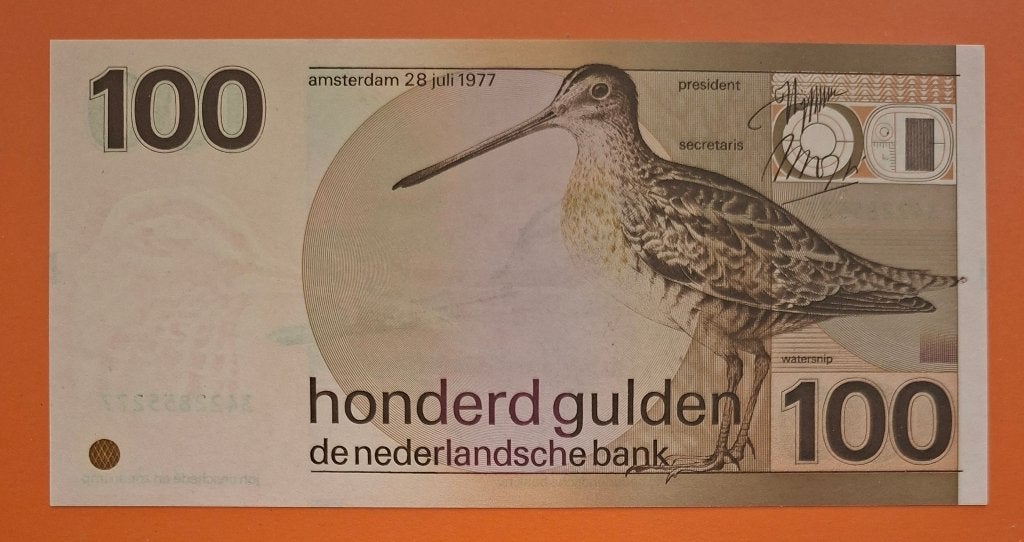 Bankbiljet 100 gulden 1977 Snip, UNCIRCULATED, cat. PL104.b, Postzegels en Munten, Bankbiljetten | Nederland, Verzenden, 100 gulden