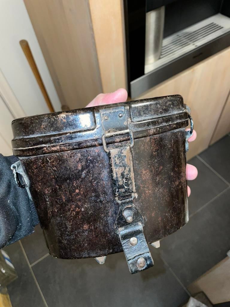 Top bruin bakeliet dienstglas koker, Verzamelen, Militaria | Tweede Wereldoorlog, Ophalen of Verzenden, Duitsland