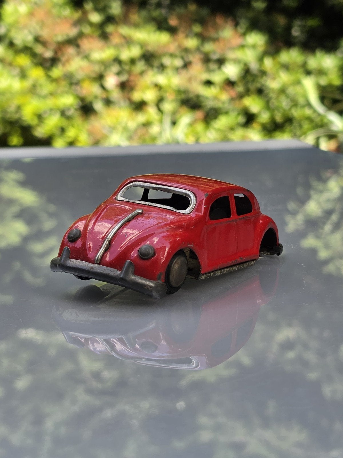 Oud blikken speelgoed Volkswagen Kever VW Beetle modelauto, Ophalen of Verzenden