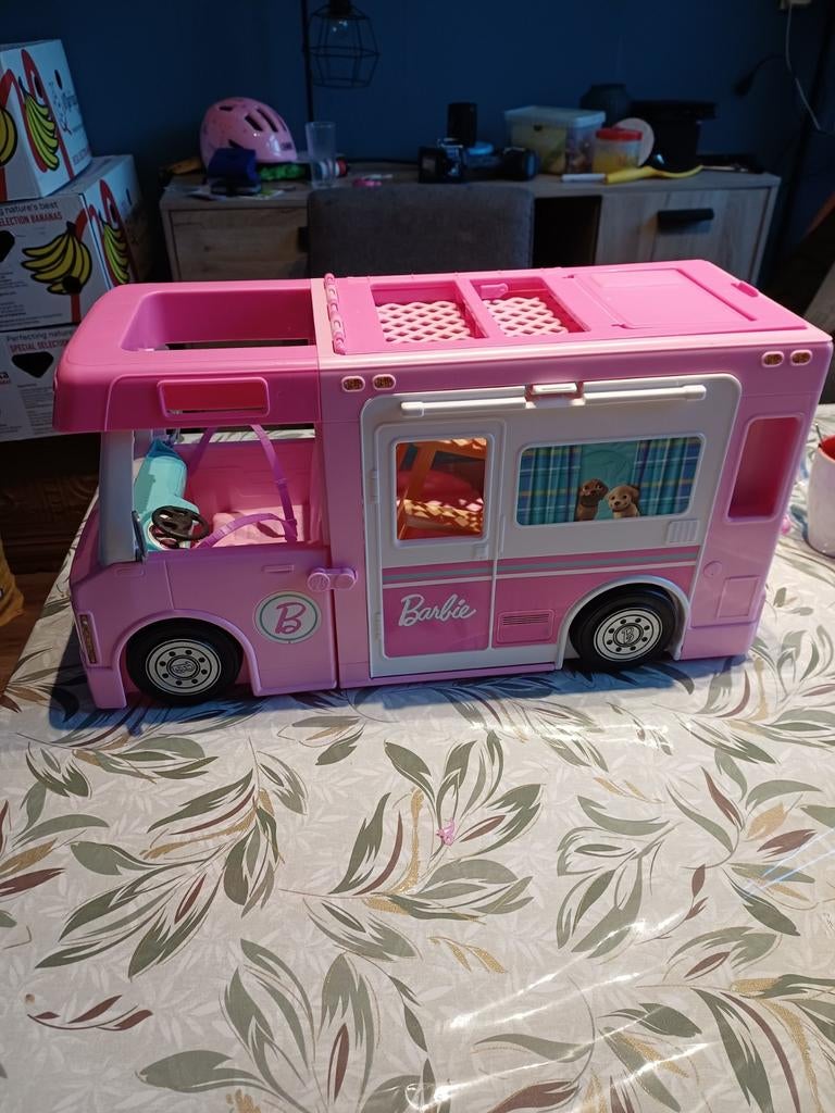 Barbie Camper Roze Speelgoed Camper, Kinderen en Baby's, Speelgoed | Speelgoedvoertuigen, Ophalen, Gebruikt