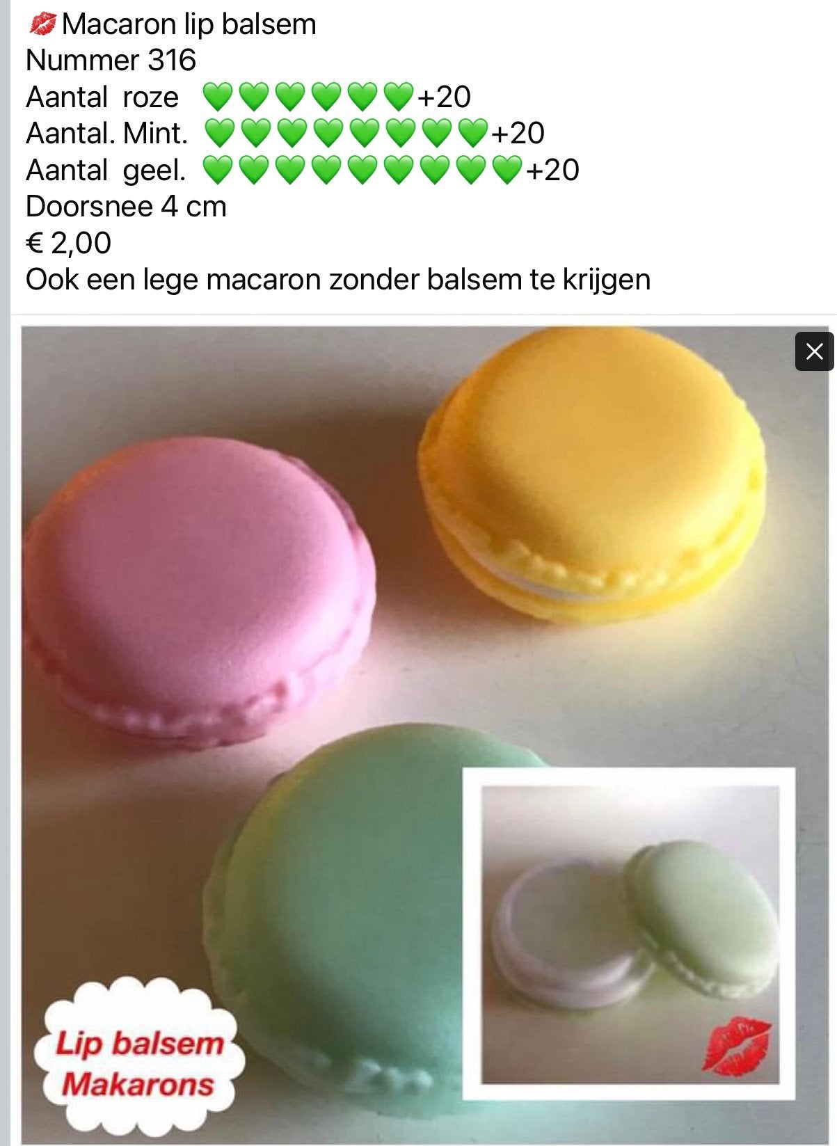 Div decoratie nep macaron, Huis en Inrichting, Ophalen, Zo goed als nieuw