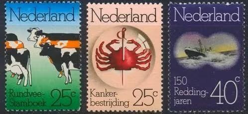 Nederland 1974 - nvph 1052-1054 - Jubilea, Postzegels en Munten, Verzenden, Na 1940, Postfris