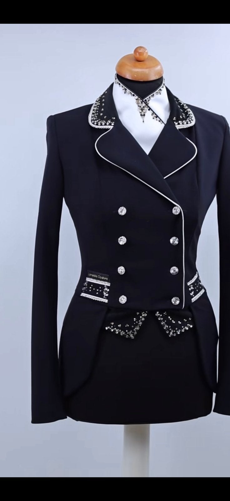 Lamantia dressuurjasje limited edition zwart met swarovski, Dieren en Toebehoren, Ophalen of Verzenden, Zo goed als nieuw, Dressuur