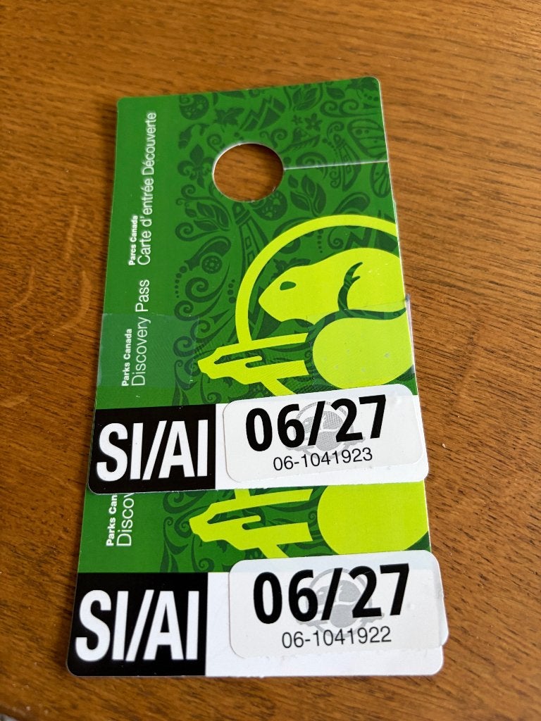 Twee Discovery Pass Parks Canada, Senior, Tickets en Kaartjes, Twee personen