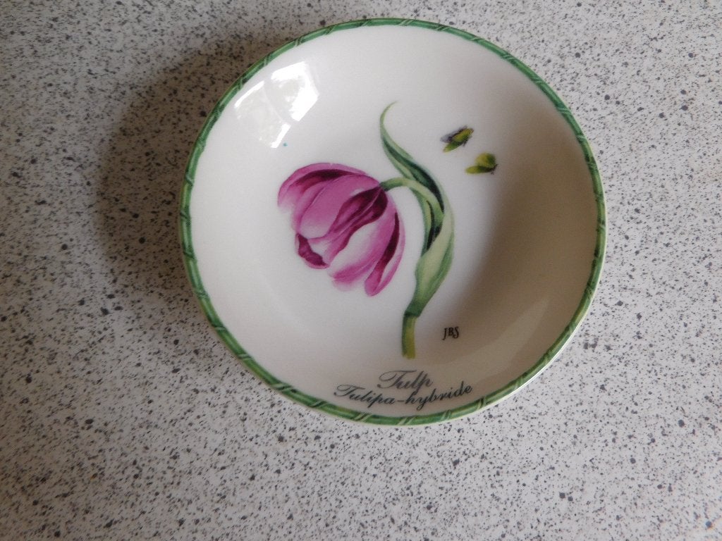 Bord Maart 2009 Tulp Janneke Brinkman - 9 cm., Gebruikt, Overige merken, Ophalen of Verzenden, Bord(en)