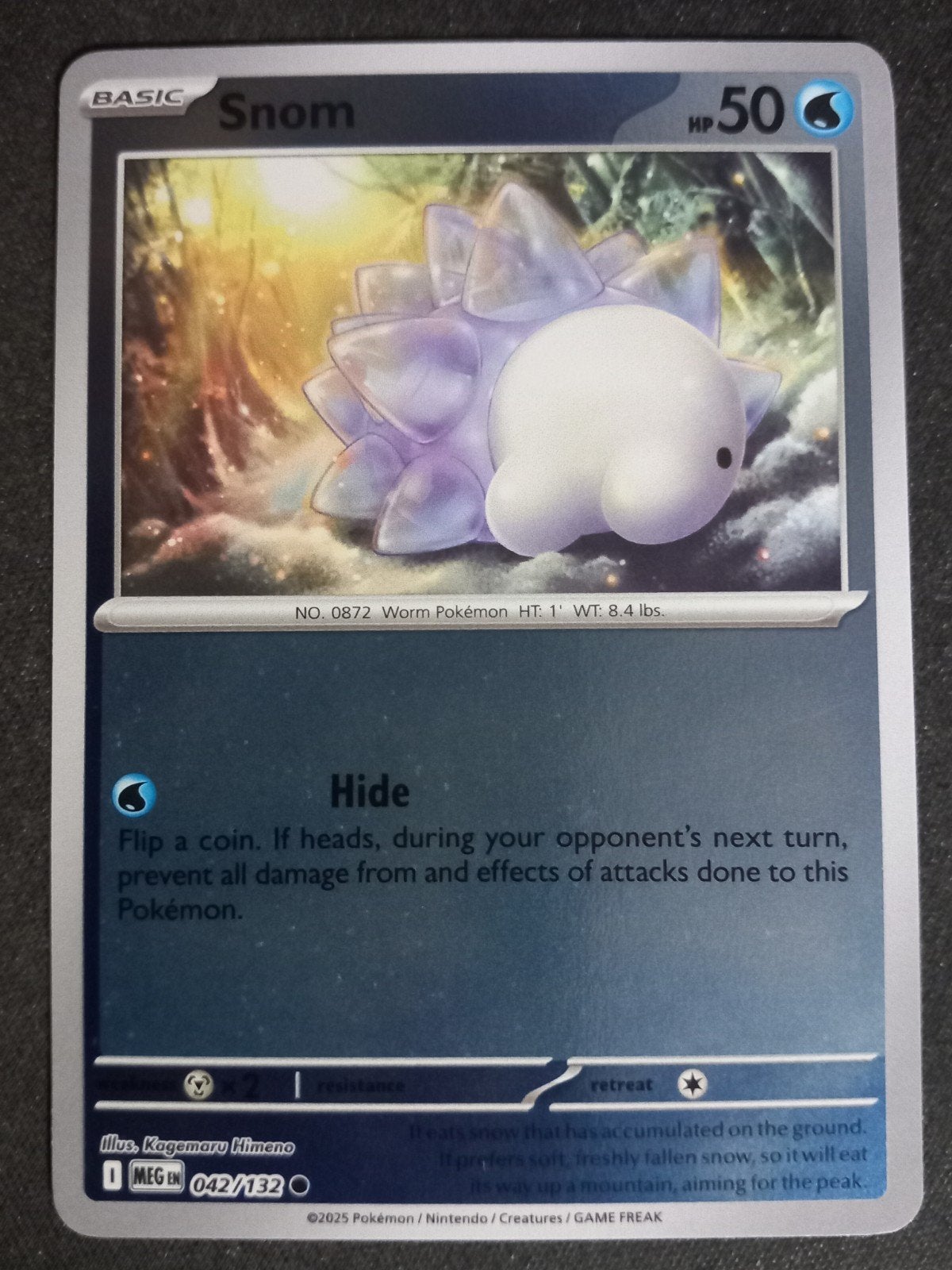 Pokemon Snom 042/132 Mega Evolution Reverse Excellent, Verzenden, Zo goed als nieuw, Losse kaart, Foil