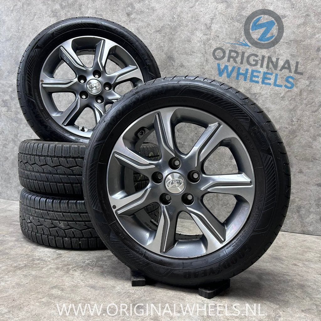 16 inch originele velgen + banden Hyundai IX20 52910-1K650, Gebruikt, 16 inch, Banden en Velgen, Hyundai