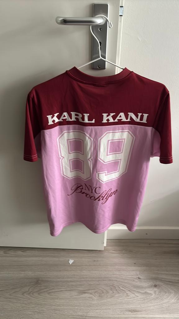 Karl Kani shirt Rood/Roze, Kleding | Dames, T-shirts, Ophalen, Zo goed als nieuw, Korte mouw, Roze