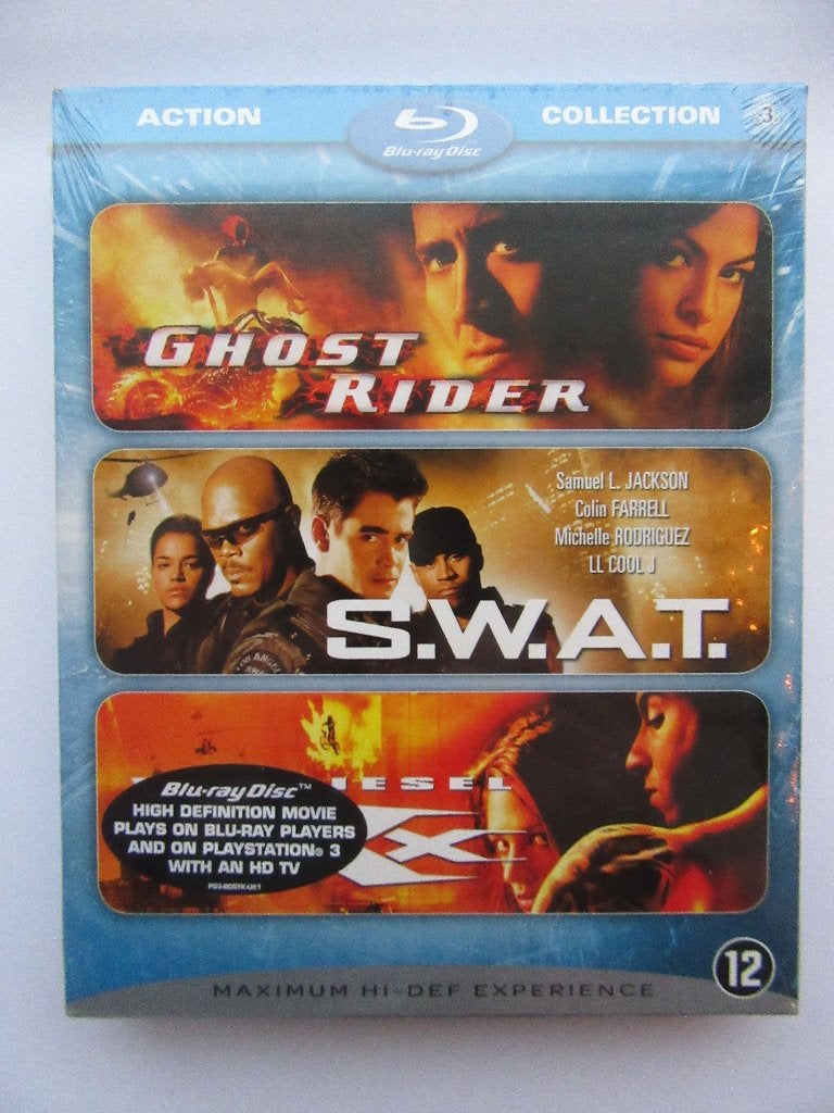Ghost Rider / S.W.A.T. (SWAT) / xXx (Triple X) Blu-ray Box, Cd's en Dvd's, Ophalen, Actie, Blu-ray, Nieuw in verpakking
