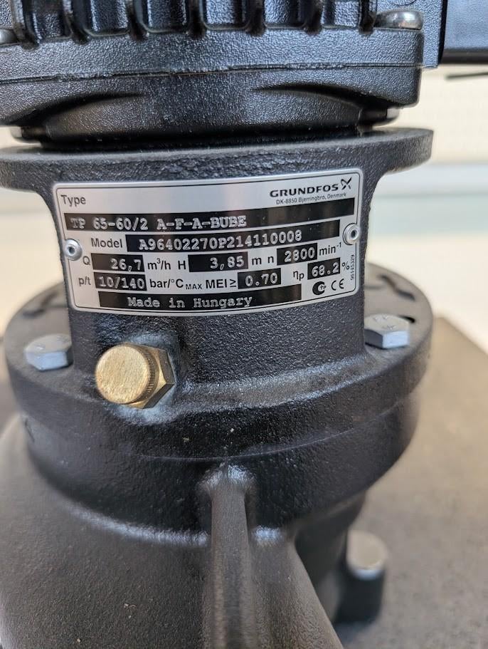 Grundfos TP65-60/2 CV pomp, Ophalen, Minder dan 30 cm, Overige typen, Minder dan 60 cm