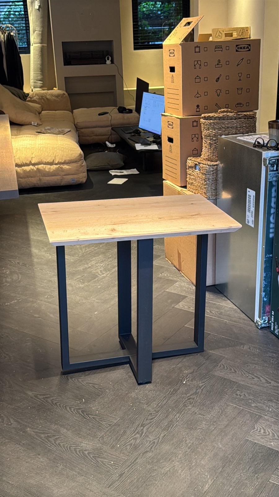 Massief eiken bijzettafel, Ophalen of Verzenden, Nieuw