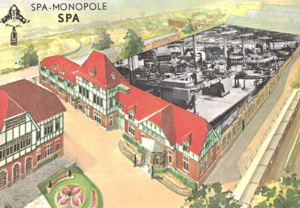 2x Ansichtkaart Spa Monopole, Spa Reine, Ophalen of Verzenden, 1940 tot 1960, Gelopen, Luik